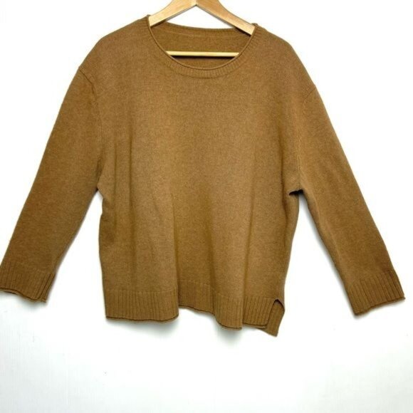 Jenni Kayne Everyday Crewneck Sweater Tan XLarge - Picture 1 of 11